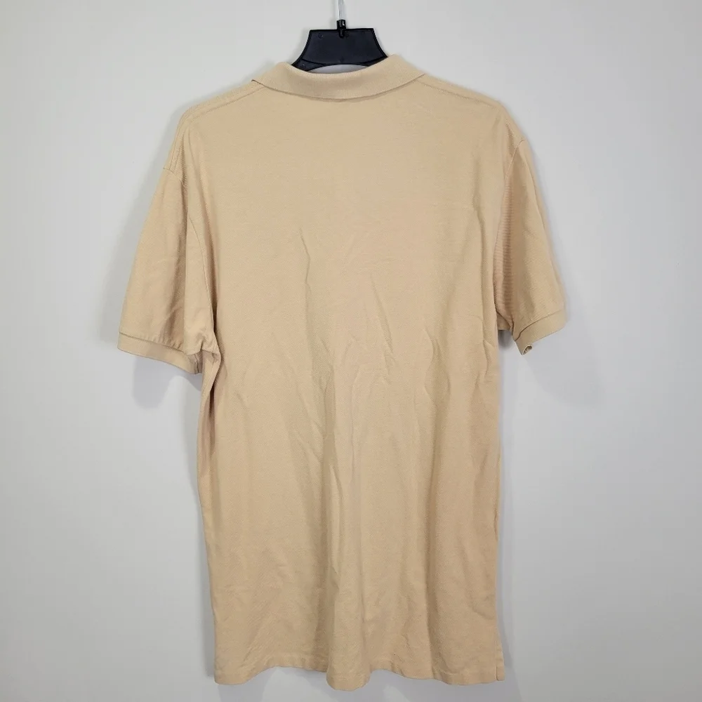 Ralph Lauren Polo Tan Short Sleeve Shirt Pony Logo Men's Large